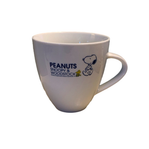 Ceramic Peanuts mug, white, snoopy and Woodstock